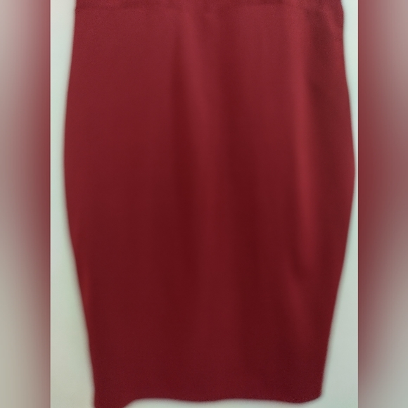 PLUS SIZE BURGUNDY HALTER JEWELED NECK COCKTAIL DRESS SIZE 3XL - Picture 12 of 12